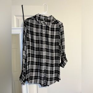Black and white plaid shirt